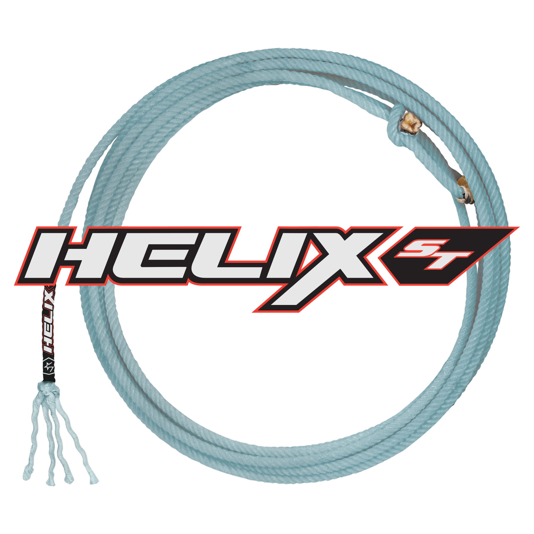 Coiled rope with Helix ST logo on a white background