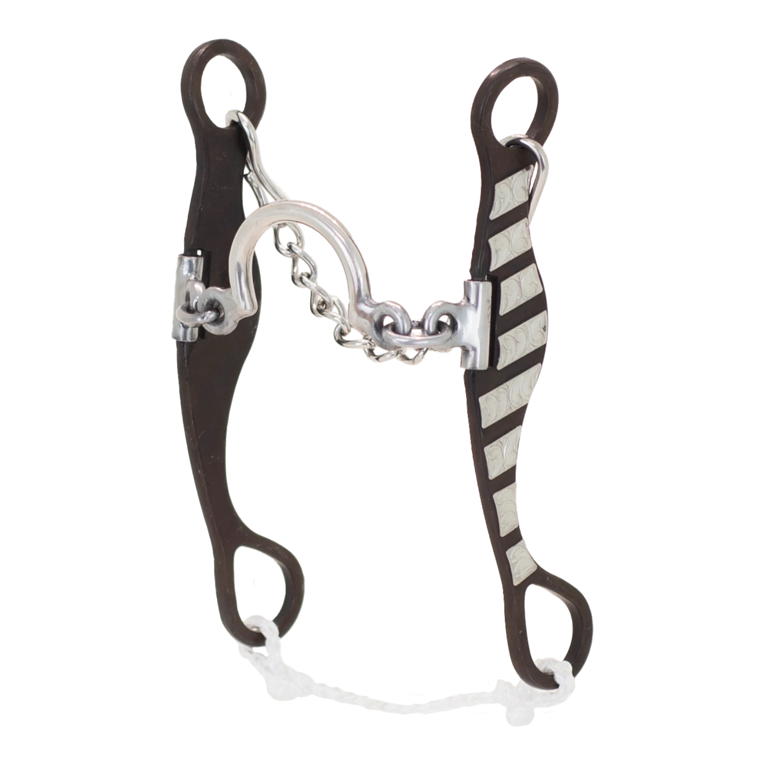 Lone Star Ropes Tyler Magnus series horse bit with antique finish, ported chain mouthpiece, and engraved shanks.